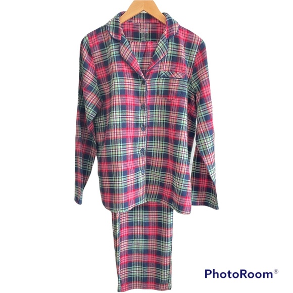 croft & barrow Other - Women's Croft & Barrow® Flannel Long Sleeve Plaid Pajama Shirt & Pants Set